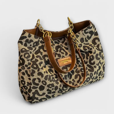 Josephine - Leopard Print Canvas Tote