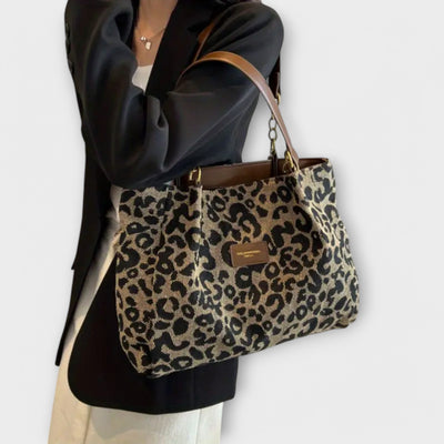 Josephine - Leopard Print Canvas Tote