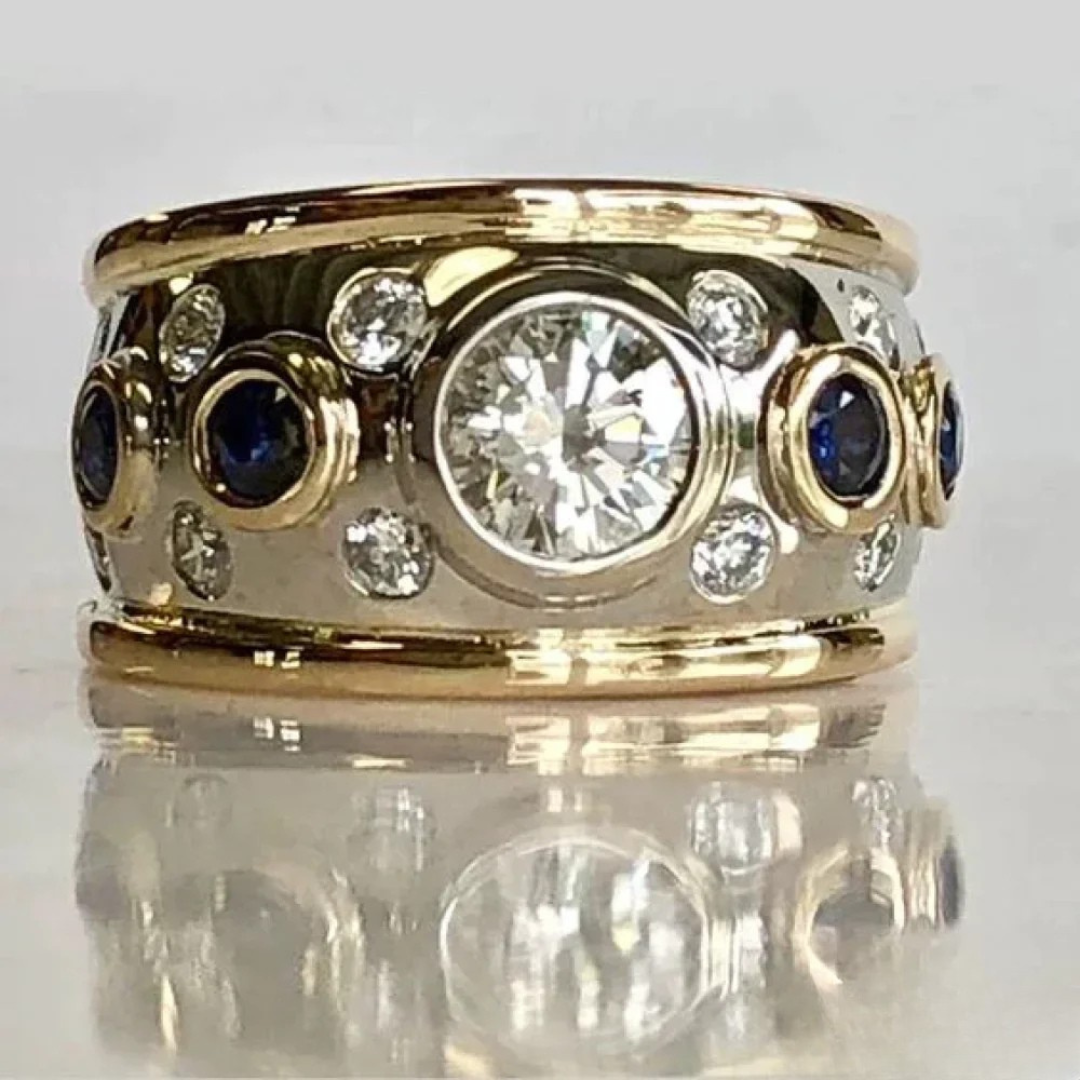 Vintage gold zircon ring