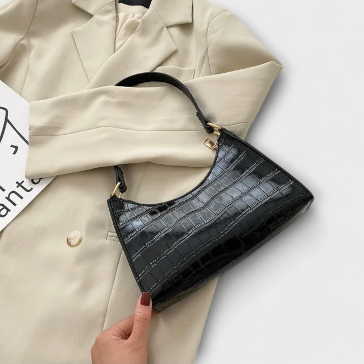 Ava - Mirrored Leather Bag