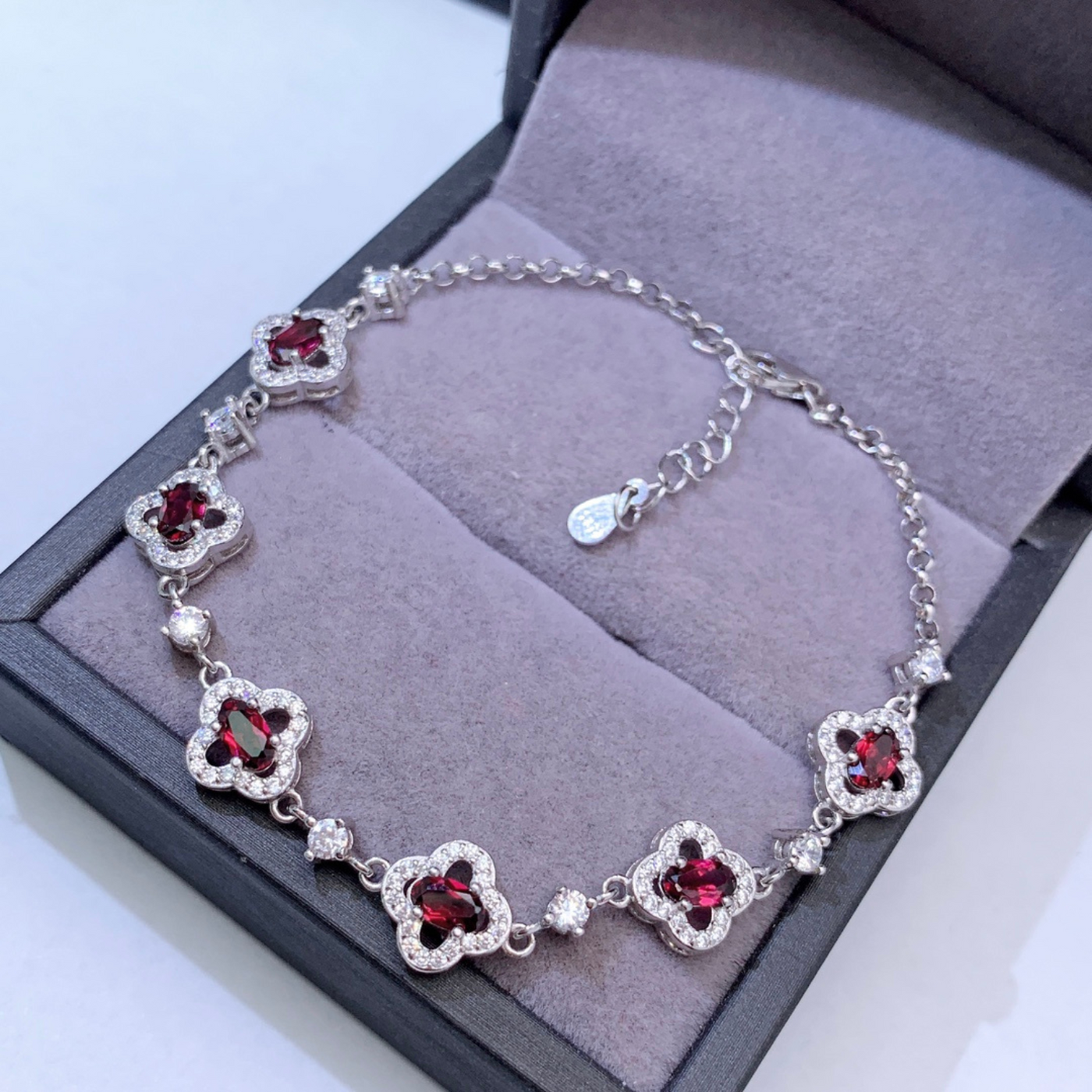 Natural garnet bracelet