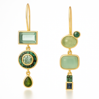 Vintage Green Drop Earrings