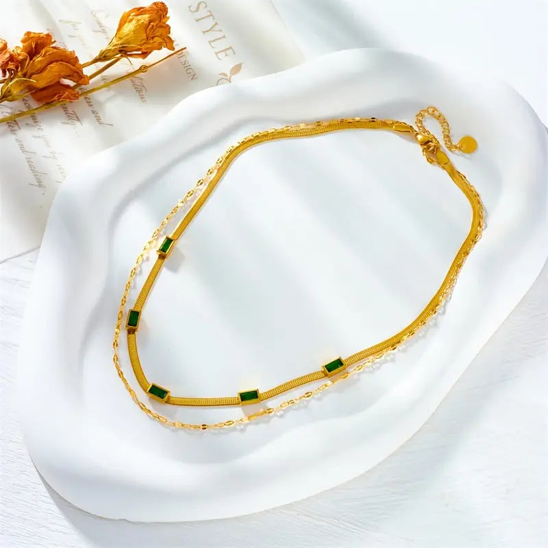 Sorella Gem 雙層復古金項鍊