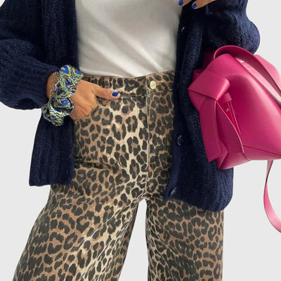 Chandra - Vintage Leopard-Print Jeans