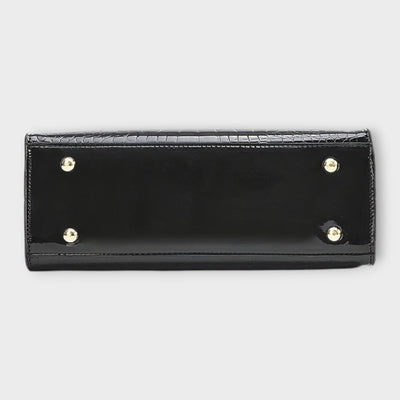 麥迪遜 - 光面鱷魚紋手提包