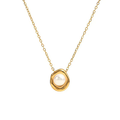 Gold Saltwater Pearl Necklace